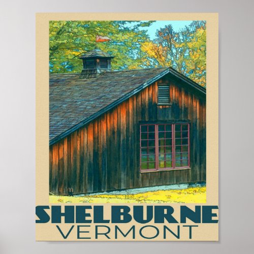Shelburne Vermont Travel Poster