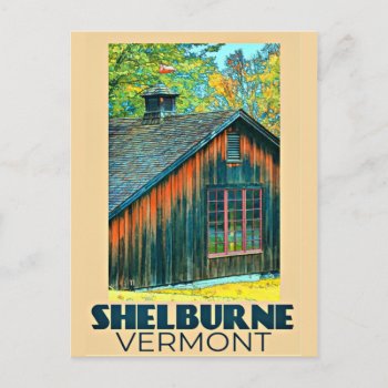 Shelburne  Vermont Vintage Travel Poster Postcard by Virginia5050 at Zazzle