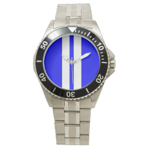 Shelby Cobra Blue White Racing Stripes Watch