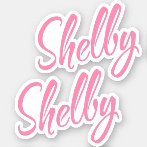 Shelby Decorative Name in Pink x2 Sticker