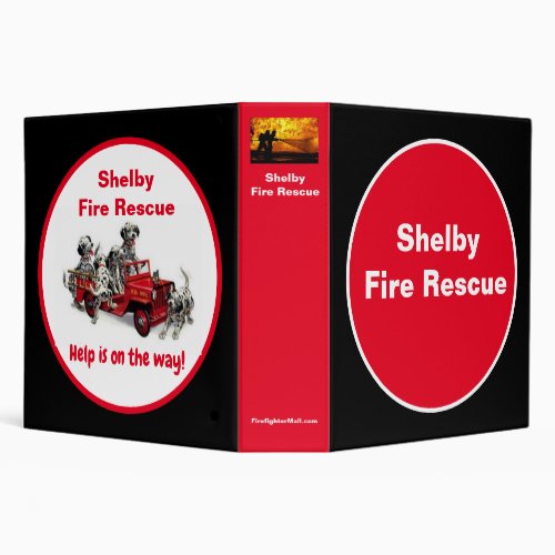 Shelby Fire  Rescue 3 Ring Binder