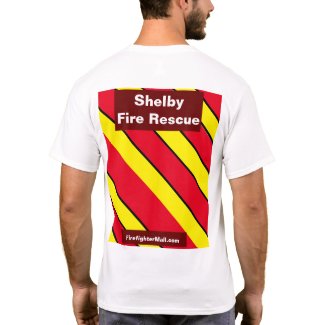 Shelby Fire Rescue Firefighter Red/Yellow T-Shirt