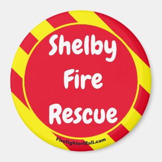 Shelby Fire Rescue Red/Yellow magnet