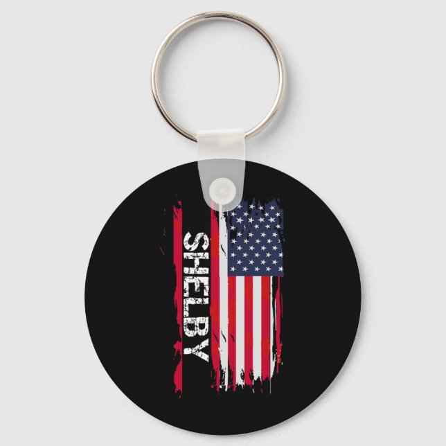Shelby Flag America  Keychain (Front)