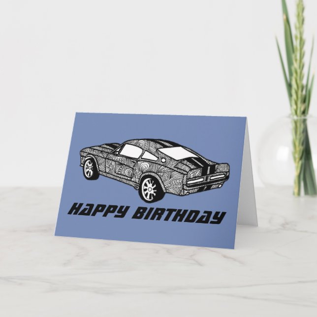 Shelby Mandala Art Birthday Card (Front)
