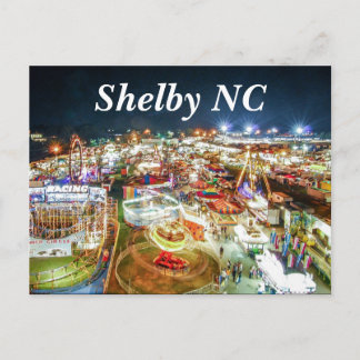 shelby nc home of cleveland county fair postcard