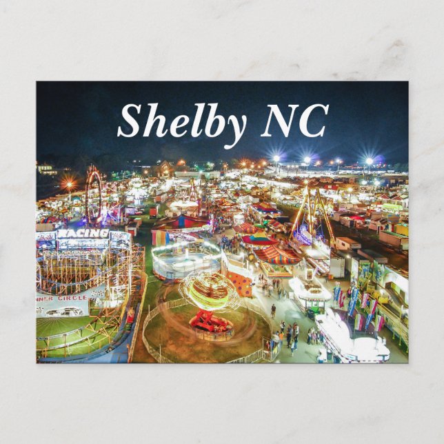 shelby nc home of cleveland county fair postcard (Front)