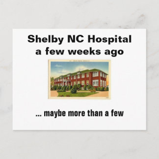 Shelby NC Hospital Postcard