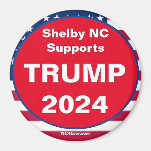 Shelby NC Supports TRUMP 2024 Patriotic magnet