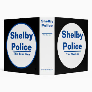 Shelby Police - Thin Blue Line - 3 Ring Binder