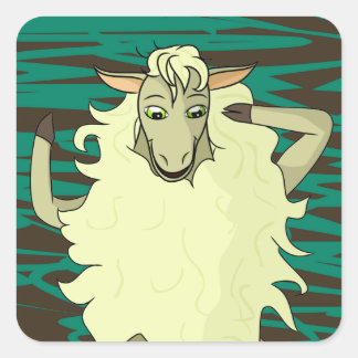 Shelby Sheep Square Sticker