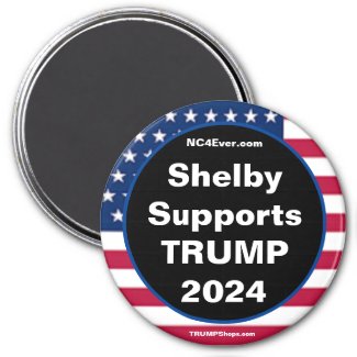 Shelby Supports TRUMP 2024 Patriotic magnet
