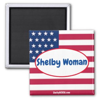 Shelby Woman Patriotic magnet