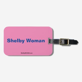 Shelby Woman Pink Luggage Tag