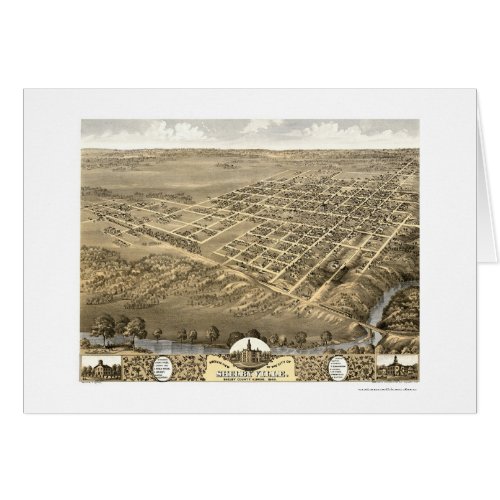 Shelbyville IL Panoramic Map _ 1869