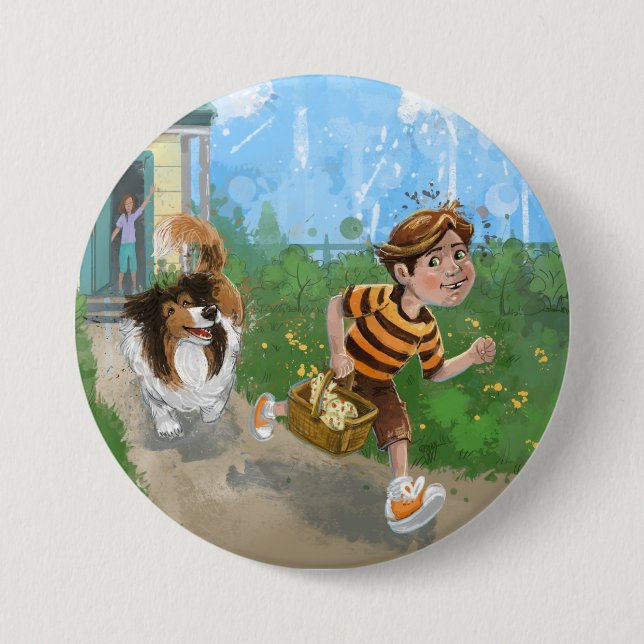 Sheldon and Davie Adventure Button (Front)