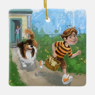 Sheldon and Davie Adventure Ceramic Ornament