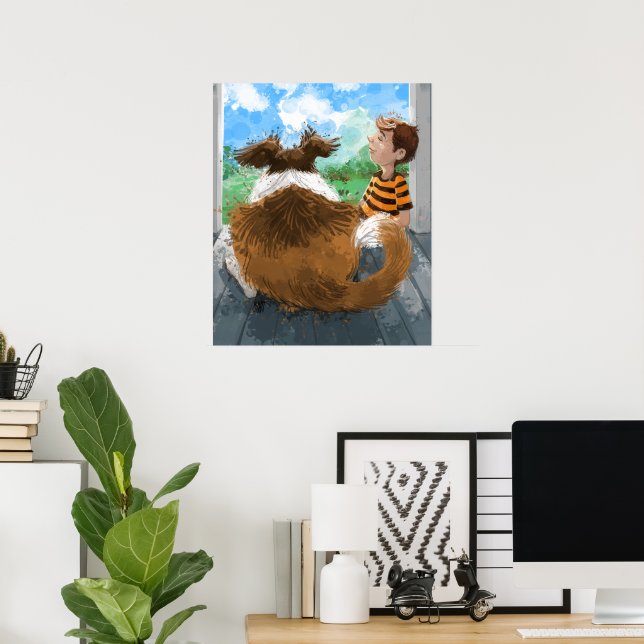 Sheldon and Davie Relaxing Poster (Home Office)