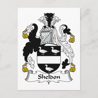 Sheldon Family Crest Postcard