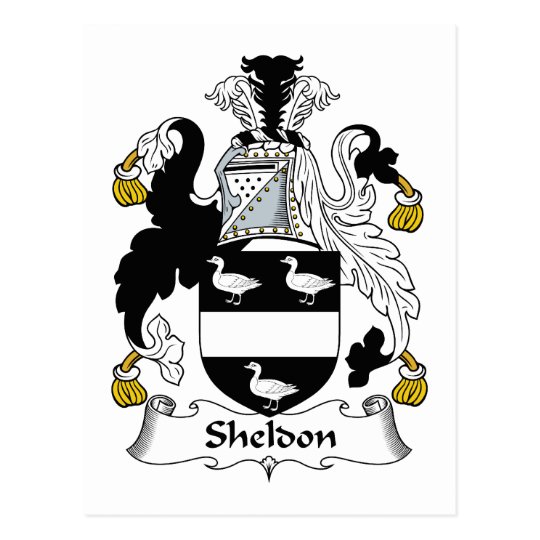 Sheldon Family Crest Postcard | Zazzle.com