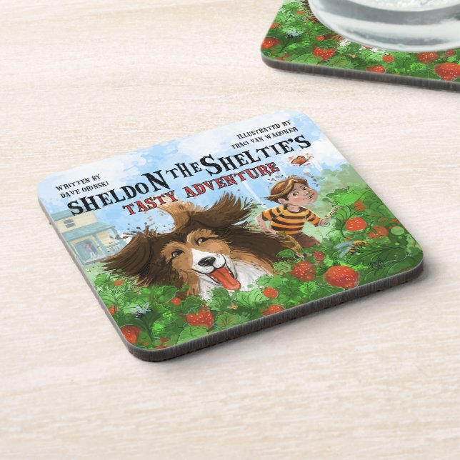 Sheldon the Sheltie Beverage Coaster (Left Side)