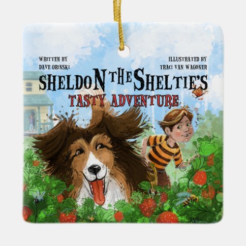 Sheldon the Sheltie Ceramic Ornament