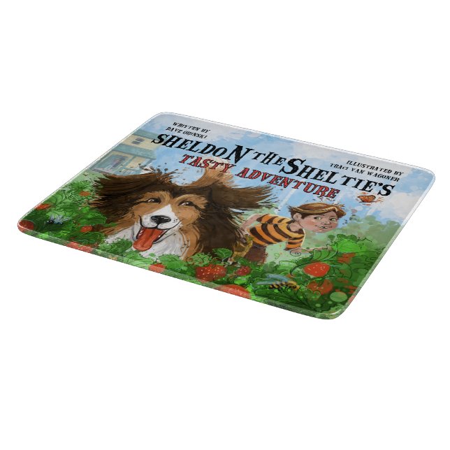 Sheldon the Sheltie Cutting Board (Corner)