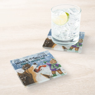 Sheldon the Sheltie Glass Coaster