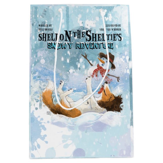 Sheldon the Sheltie Medium Gift Bag (Front)