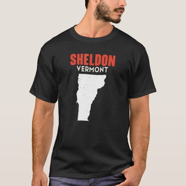Sheldon Vermont USA State America Travel Vermonter T-Shirt (Front)