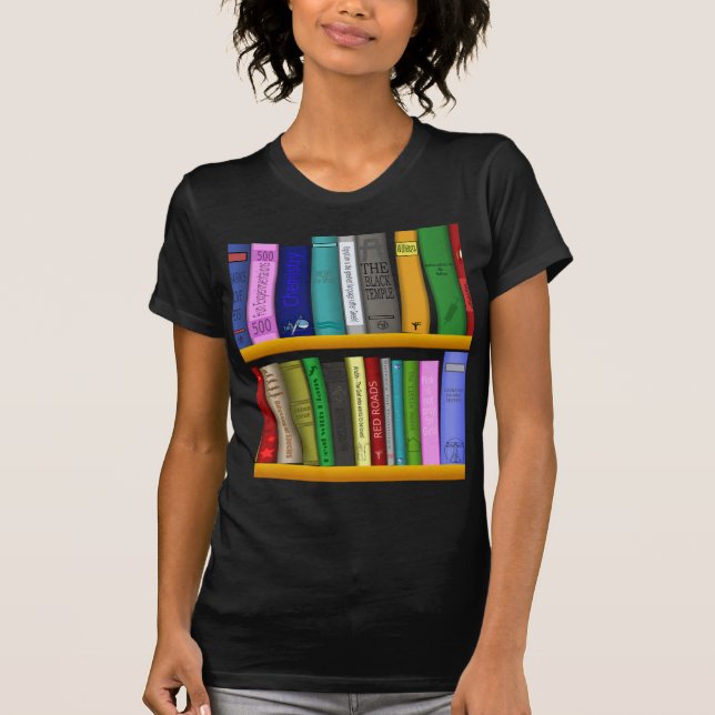 shelf books library reading T-Shirt (Front)