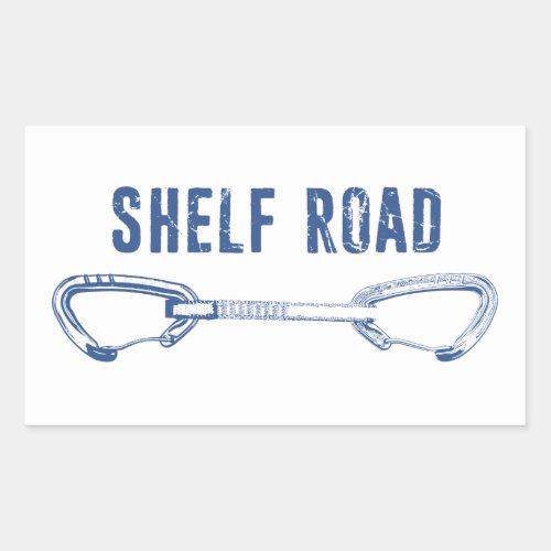 Shelf Road Climbing Quickdraw Rectangular Sticker