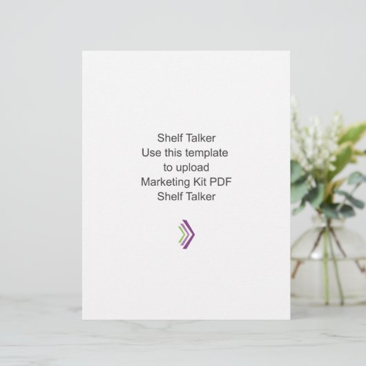 Shelf Talker Marketing Kit Template (Standing Front)