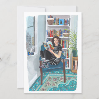 Shelfie Selfie (Jeny reading at home) Invitation