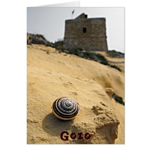 Shell and Tower, Gozo, Malta Cards (Front)