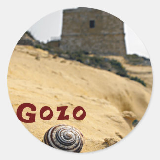 Shell and Tower, Gozo, Malta Classic Round Sticker