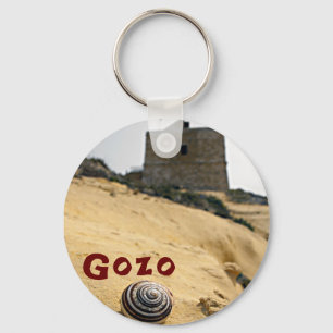 Shell and Tower, Gozo, Malta Keychain