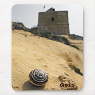 Shell and Tower, Gozo, Malta Mouse Pad