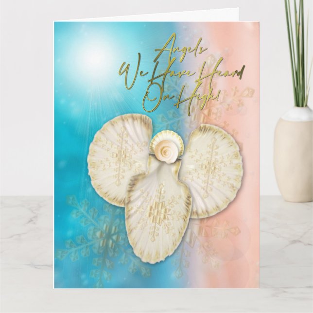 Shell Angel Beach Folded Greeting Card (Front)