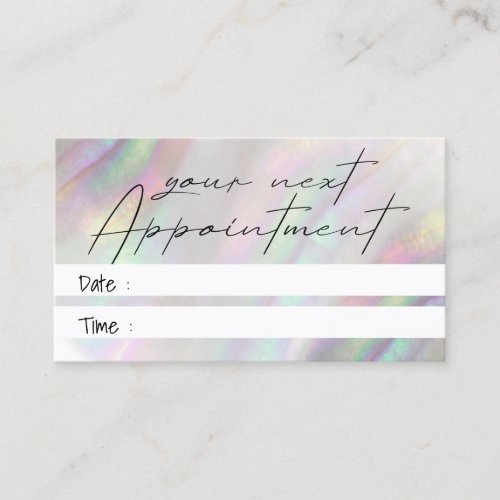 shell appointment card
