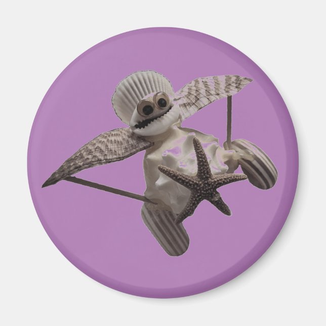 Shell Art Airplane Magnet (Front)