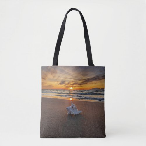 Shell At The Beach At Sunset  Kos Island Tote Bag