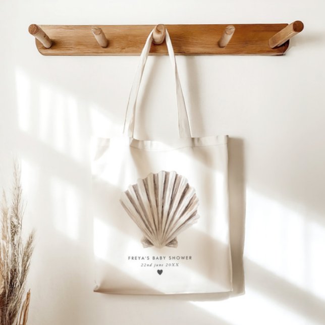 Shell Baby Shower Favor Tote Bag (Zazzle Shell Baby Shower Favor Tote Bag)