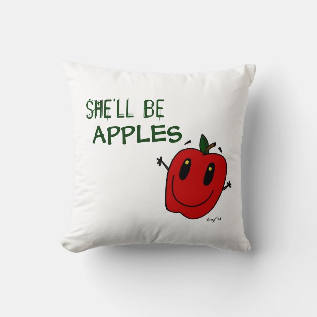 SHE'LL BE APPLES Pillow (Front)