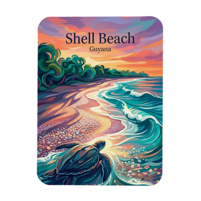 Shell Beach Guyana Magnet (Vertical)