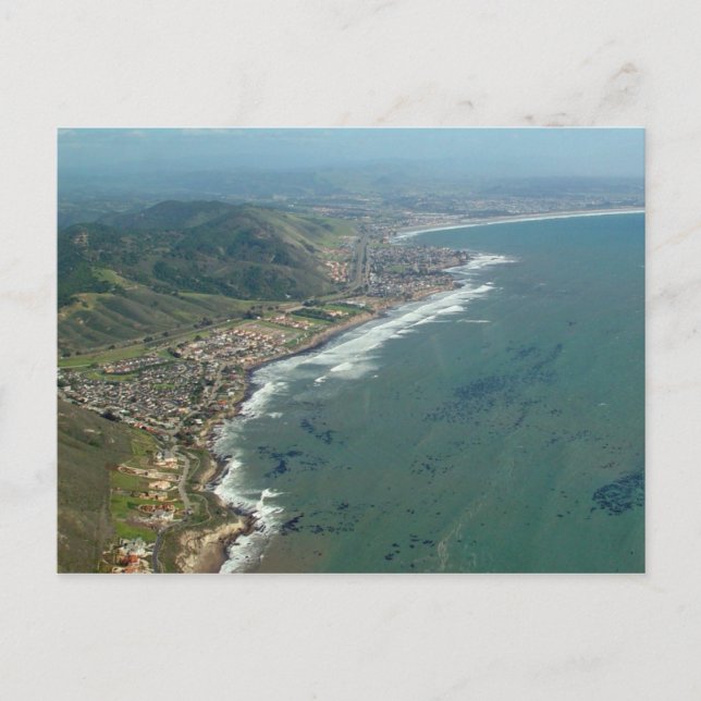 Shell Beach/Pismo Beach Aerial View Postcard (Front)