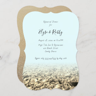 Shell Beach Rehearsal Dinner Custom Invitation