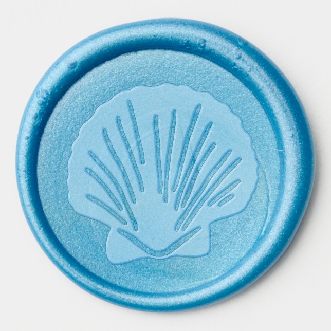 shell beach Wedding detail Wax Seal Sticker (Front)