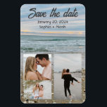 Shell blue beach magnet save-the-date template<br><div class="desc">Beautiful sunrise at the beach. Photo taken on the Treasure Coast in Vero Beach,  Florida.</div>