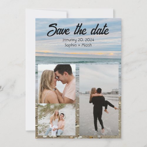 Shell blue beach save_the_date template